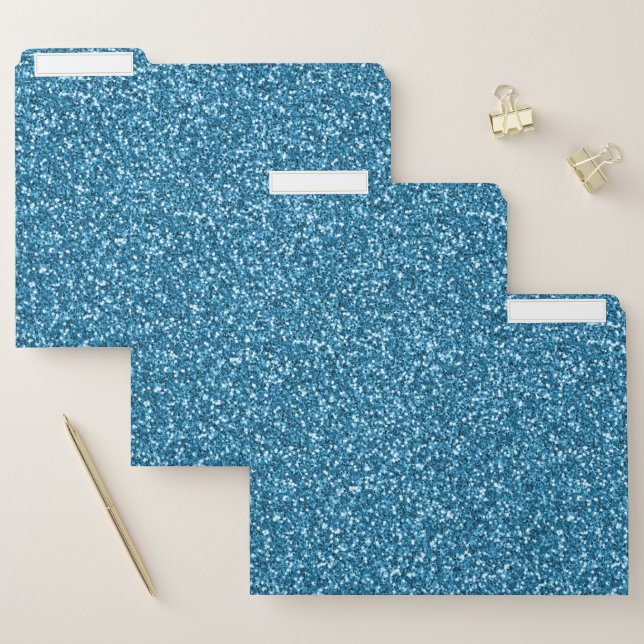 Boston Blue Glitter File Folder (Set)