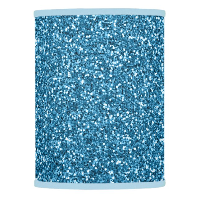 Boston Blue Glitter Lamp Shade (Front)