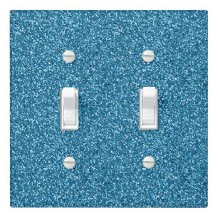 Boston Blue Glitter Light Switch Cover