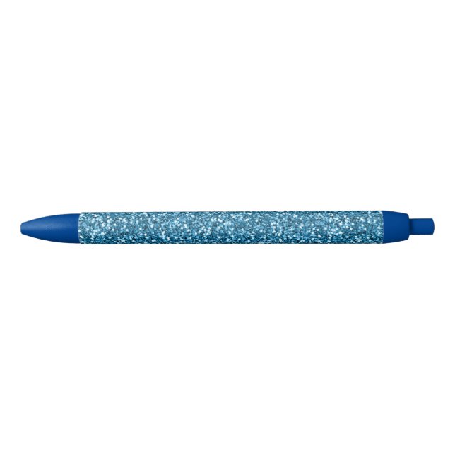 Boston Blue Glitter Pen (Front)