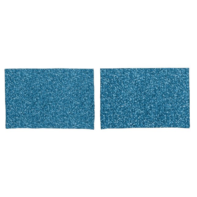 Boston Blue Glitter Pillow Case (Front-Set)