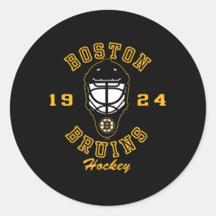Boston Bruins Hockey Mask Black Officially License Classic Round Sticker