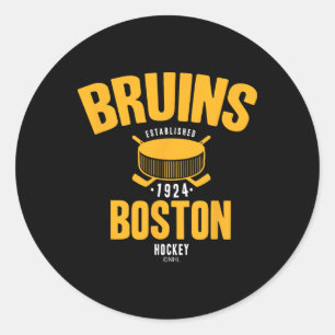 Boston Bruins Hockey Puck Black Officially License Classic Round Sticker