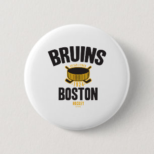 Boston Bruins Hockey Puck White Officially License Button