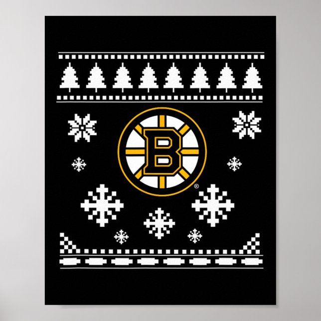 Boston Bruins Ugly Christmas Sweater Holidaze  Poster (Front)