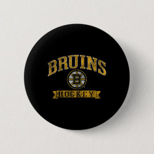 Boston Bruins Vintage Hockey Dark Heather Button