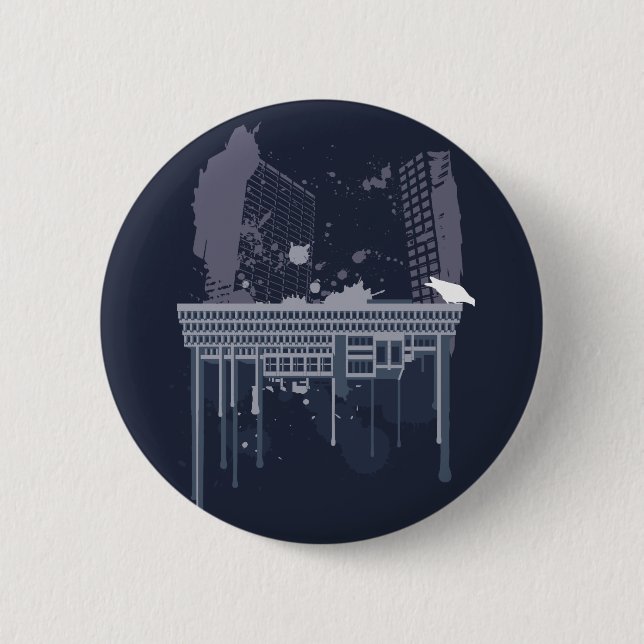 Boston Brutal (blue version) Button (Front)