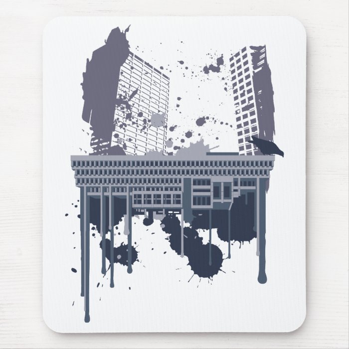 Boston Brutal (blue version) Mouse Mats