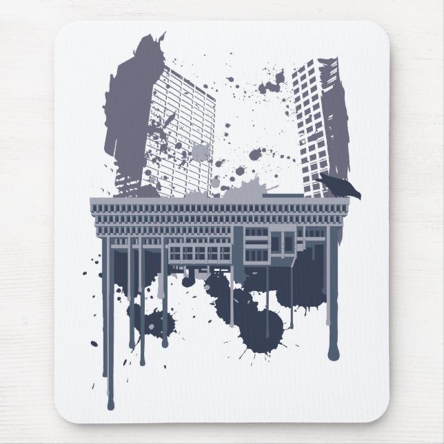 Boston Brutal (blue version) Mouse Pad (Front)