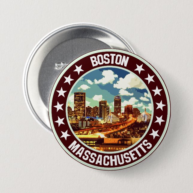Boston                                             button (Front & Back)