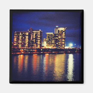 Boston by Night Magnet