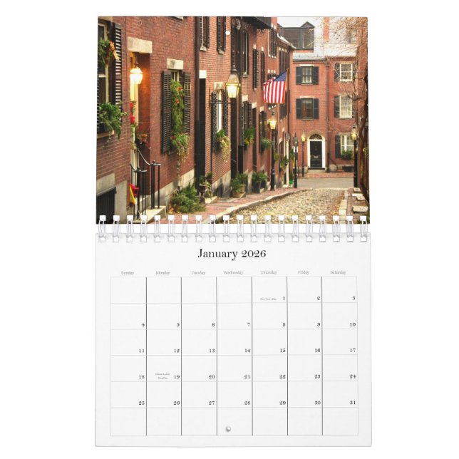 Boston calendar (Jan 2026)