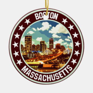 Boston ceramic ornament