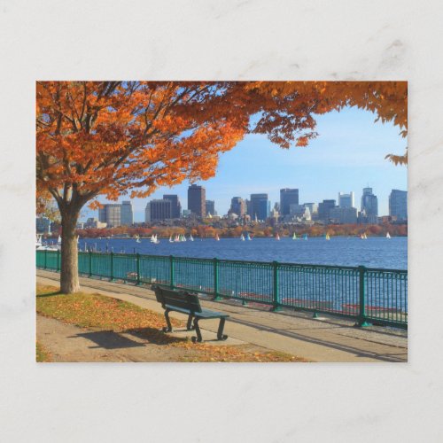 Boston Charles River Autumn Postcard