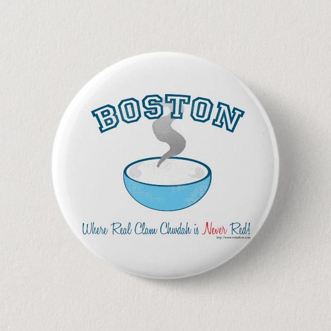 Boston Chowder War Pinback Button (Front)