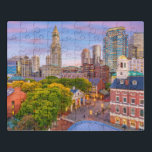 Boston City Buildings Massachusetts USA Jigsaw Puzzle<br><div class="desc">This scenic jigsaw puzzle features the historical old buildings with the modern skyscrapers in the background in Boston,  Massachusetts,  USA #travel #adventure #boston #city #usa #unitedstates #massachusetts #buildings #building #architecture #travel #adventure #cityscape #skyline #skyscrapers #sunset #colorful #landscape #jigsaw #puzzle #jigsawpuzzle #gifts #gift #fun #stockingstuffers #games #reflections</div>