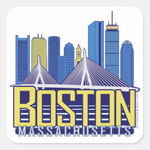 Boston City Colors Square Sticker