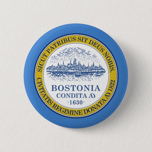 Boston city flag button (Front)