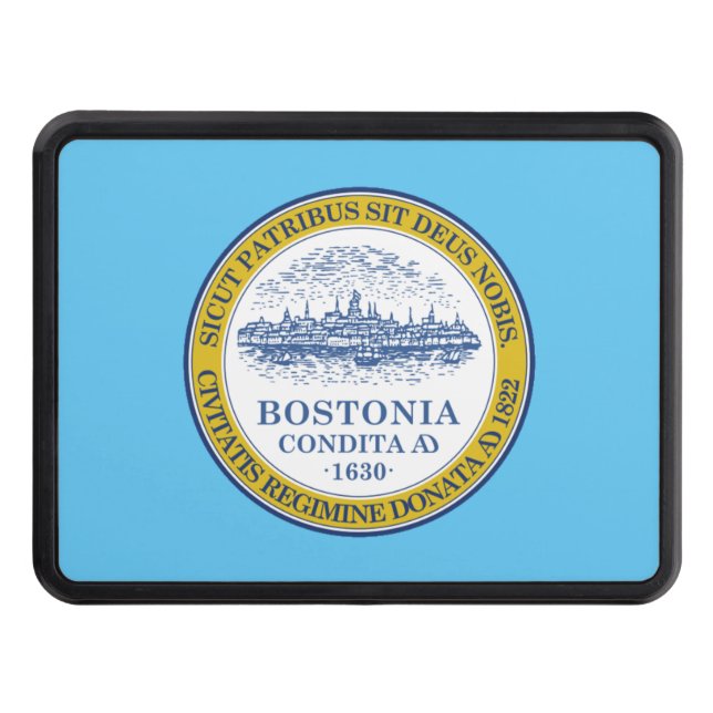 Boston city flag hitch cover (Front)