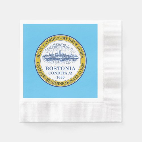 Boston city flag napkins