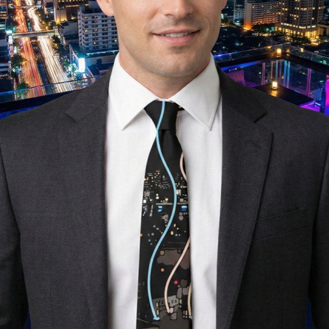 Boston City Lights Neck Tie (Creator Uploaded)