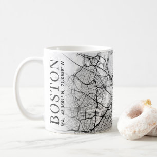 Boston City Map   Coffee Mug