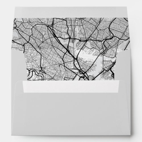 Boston City Map Envelope