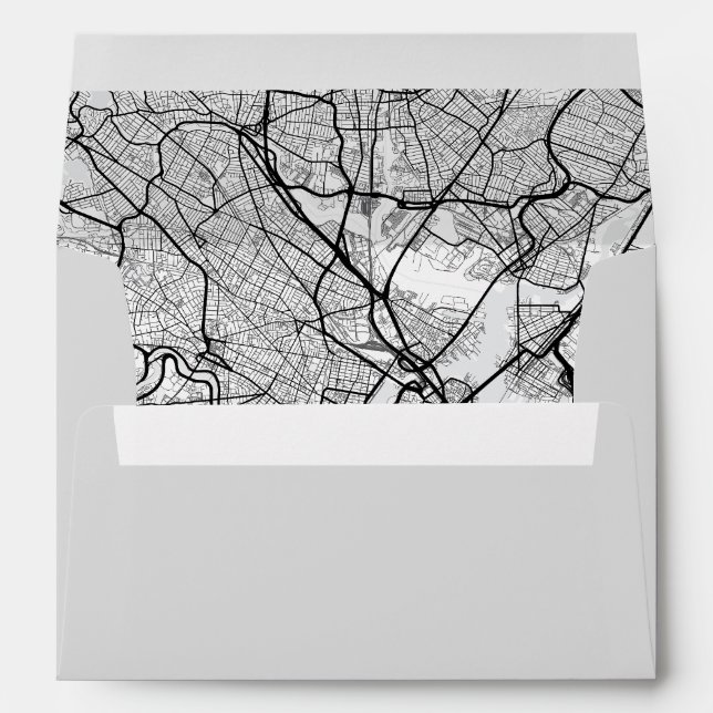 Boston City Map Envelope (Back (Bottom))