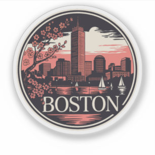 Boston City Massachusetts USA Sticker