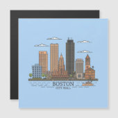 Boston City Skyline, boston ma skyline (Front/Back)