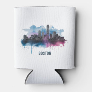 Boston City Skyline, Boston Ma Skyline Can Cooler