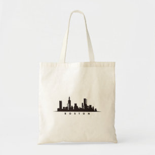 Boston City Skyline, boston ma skyline Tote Bag