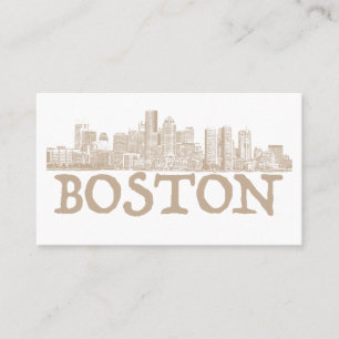 Boston City skyline Business card