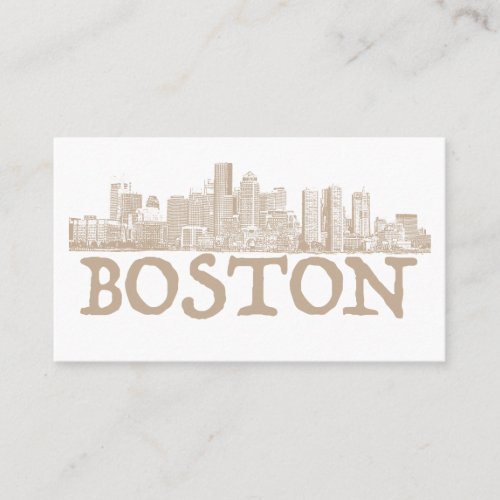 Boston City skyline Business card