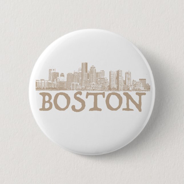 Boston City skyline button (Front)