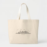 Boston city skyline tote bag
