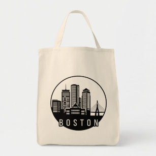 Boston City Skyline Tote Bag