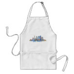 Boston City Skyline Watercolor | Modern Boston MA  Adult Apron