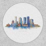 Boston City Skyline Watercolor | Modern Boston MA  Patch