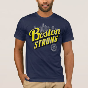 Boston strong blue yellow T-Shirt | Zazzle