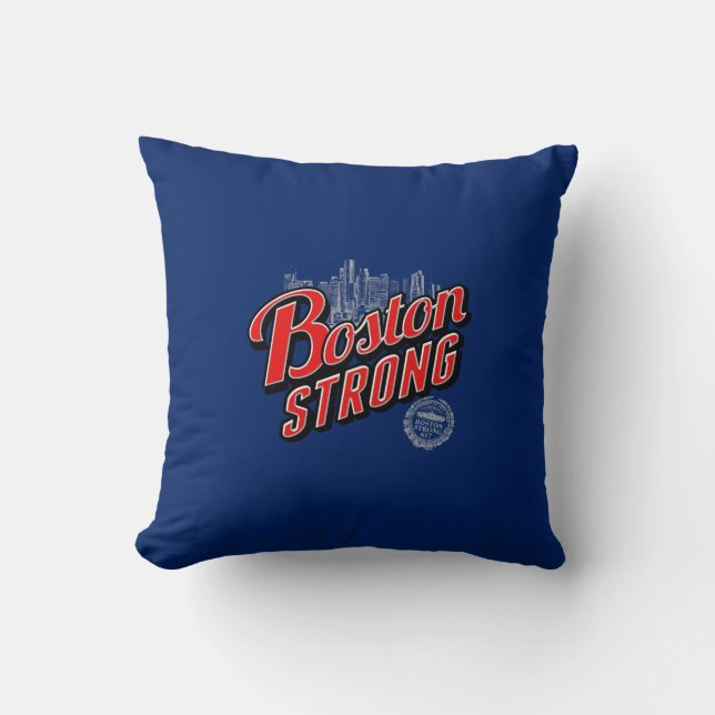 Boston City Strong Remembers Throw Pillow (Front)