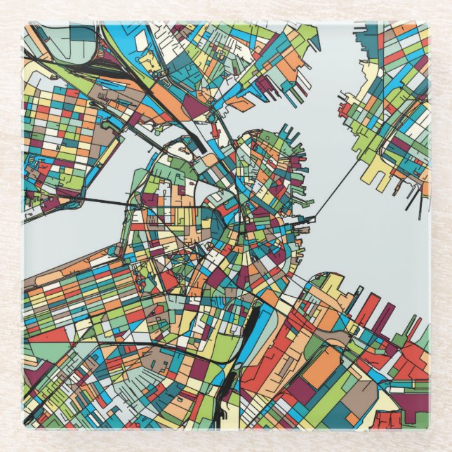 Boston City USA Glass Coaster (Front)