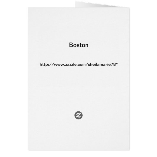 Boston Cityscape Card (Back)