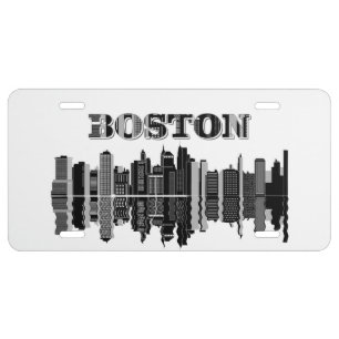 Boston Cityscape License Plate
