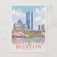 Boston Cityscape Vintage