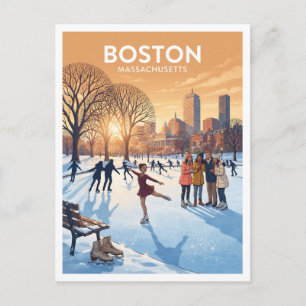 Boston Common Frog Pond Massachusetts Souvenir Postcard
