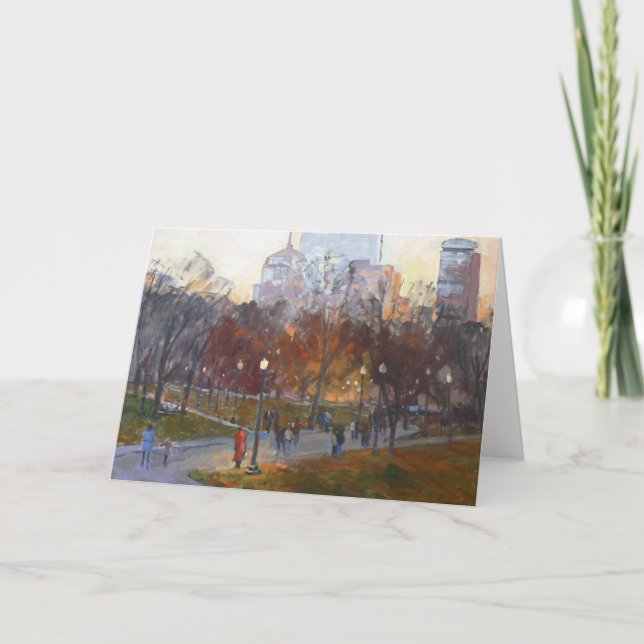 "Boston Common" Greeting Card (Front)