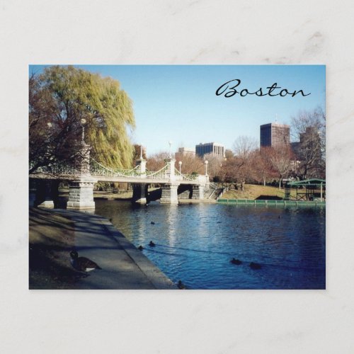 boston common lake postcard