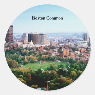 Boston Common, public park, Classic Round Sticker