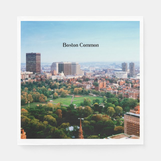 Boston Common, public park, Napkins (Front)